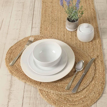 Natural Jute Braided Placemats Set of 6 - VHC Brands - The Fox Decor